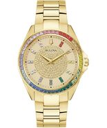 Bulova Men's Crystal Phantom Gold Tone Stainless Steel 3-Hand Watch - $279.95