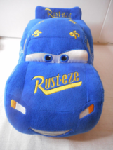 Disney Store Pixar CARS Lightning Mcqueen RUST-EZE Blue Plush Toy Pillow 14” - £12.64 GBP