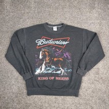 Budweiser Clydesdale Sweatshirt Men Small Gray King of Beers Junk Food Tees - $15.99