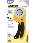 OLFA 60mm Ergonomic Rotary Cutter (RTY 3/DX) Rotary Fabric Cutter w/Blad... - $39.31