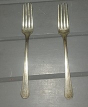 ONEIDA COMMUNITY CLARION PAR PLATE Dinner Forks Lot of 2 - $149.77 MXN