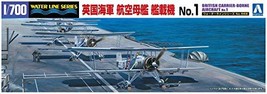 Aoshima Bunka Kyozaisha Waterline Royal Navy Aircraft CarrierBased Plastic Model - $21.97