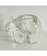 Elephant Candle Holder Glass New OB Vintage 90s Tea Light 4 x 3&quot; - $29.50 CAD