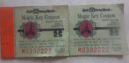 Vintage 1978 Walt Disney World Magic Key Member Ticket Book With 5 of 8 ... - $18.55