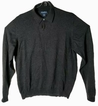 Brooks Brothers Men XL Fleece Multi Color Button Wool warm  winter Sweater - £29.86 GBP
