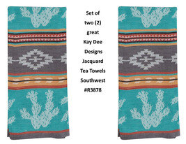 KAY DEE DESIGNS Two &quot;Southwest Design&quot; R3878 Jacquard Tea Towels~18&quot;x28″... - $15.96