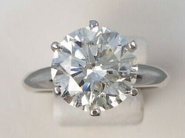 Anello di fidanzamento solitario con diamante simulato rotondo da 3,25 ct,... - £200.90 GBP