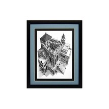 Ascending &amp; Descending  by M.C. Escher Framed Poster Print Custom Framed Many Si - £45.24 GBP