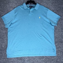 Polo Ralph Lauren Shirt Mens 2XL Blue Custom Polo Short Sleeve XXL Cotto... - $15.71