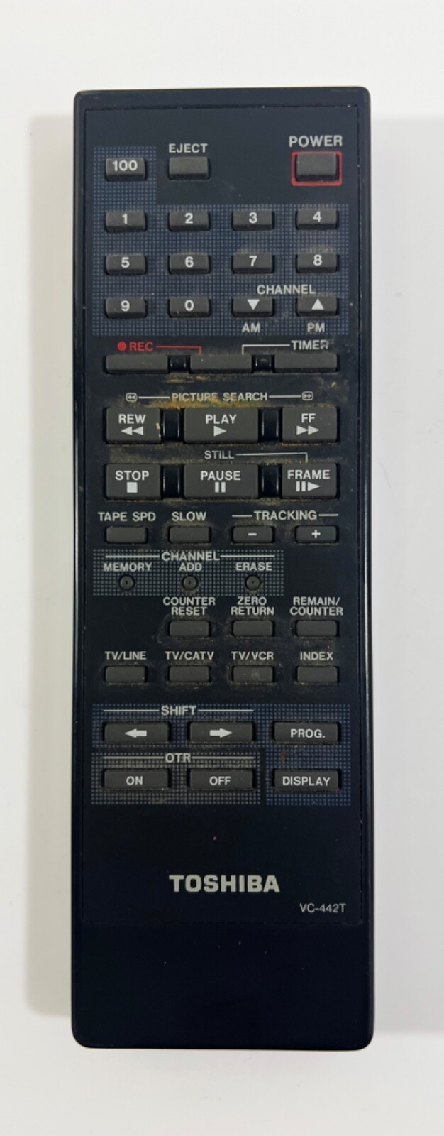 Original TOSHIBA VC-442T Remote Control M63 M647 M652 M642 M442 M458 M43... - $8.88