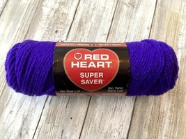 Red Heart Super Saver AMETHYST No Dye Lot Yarn Skein #4 Medium Worsted A... - $7.91