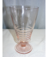 Vintage Pink Depression Glass Parfait Soda Footed Horizontal Rib 13-B - €21,46 EUR