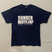 Unisex Size Large The Office Dunder Mifflin Navy Blue T-Shirt - £6.18 GBP