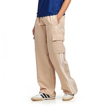 NWT men&#39;s small Adidas Originals 3-Stripe Woven Cargo Pants magic Beige ... - $52.24