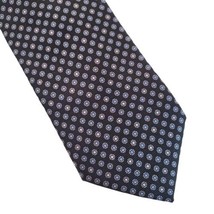 Jos A Bank Executive Collection Men&#39;s 100% Silk Tie Black Multi Geometric  - $19.26