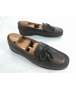 Johnston Murphy Passport Brown Tassel Bow Driving Loafer Leather Men&#39;s 9... - $28.71