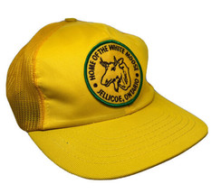 Vintage Jellicoe Ontario Canada Home of the White Moose Patch Mesh Back Hat Cap - £15.65 GBP