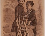 Victorian Trade Card Wringers Sweepers Oil Gas Stoves 2 Kids Pose Camera... - $6.92