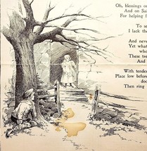 1896 Valentine&#39;s Day Poetry Art Victorian Print HT Richards Advertisement - $373.29 MXN