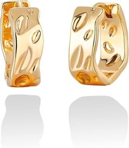 Zirconia Huggie Earrings 14k Gold Plated Tiny Earrings Small Huggie Hoop Earring - £32.27 GBP