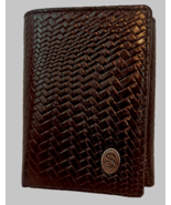 Skinoutfit Men&#39;s Genuine Leather Trifold Wallet Black, Herringbone Desig... - $13.92 CAD