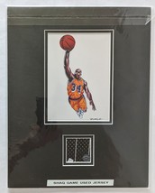 Shaq Shaquille O&#39;Neal HOF Matted Lithograph &amp; Game Used Jersey Relic - $98.99