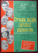 1961 Original Movie Poster Und du Mein Schatz Bleibst Hier German Musical Comedy - £88.51 GBP