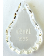 Baccarat Crystal Noel Pendant 1983 Christmas Ornament France 3-1/8&quot; - £44.96 GBP
