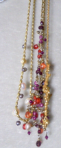 Lot of 3 Vintage Gold Tone Pendants Necklaces Chain Pearls Beads Costume Lot - £7.50 GBP