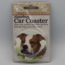 Super Absorbent Car Coaster - Dog - Staffordshire Terrier - $5.44