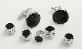 Genuine Onyx Big and Tall Classic Set w/ 5 Studs Silver - $84.65