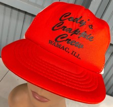 Cody&#39;s Crappie Crew Fishing Illinois VTG Snapback Baseball Cap Hat  - $13.29