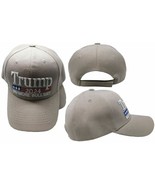 Trump 2024 No More Bs Bull$Hit Grey Gray Adjustable Embroidered Cap Hat - £17.62 GBP