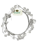 Fortunoff  The Christmas Store Vtg NEW Clear Crystal Beaded Wired Candle... - $9.89