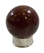 Polished Brown Stone Sphere on Stand Decorative Home Accent 6" Height - $14.84