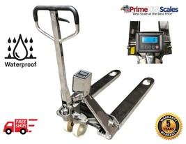 OP-918SS Full Stainless Steel Pallet Jack Scale 1,000 x 1 lb Wash Down IP67 - £4,586.40 GBP