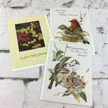 Vintage Apple Pie Greeting Cards Lot Of 3 Anniversary Get Well New Baby Birds - £11.67 GBP