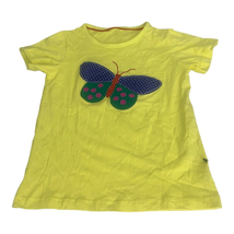 Bumeex Youth Girls Yellow Short Sleeved Butterfly T-Shirt Size 7 - $14.03