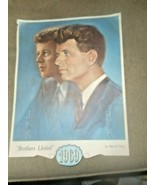 John F Kennedy &quot;Brothers United&quot; 1968 Alton Tobey Lithograph Portrait JF... - £26.85 GBP