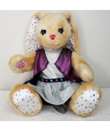 Build A Bear Jointed Bunny Plush With Silver Star Dress Ears &amp; Feet Soft... - $9.64