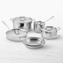 All-Clad D3 Tri-Ply Stainless-Steel 10-Piece Cookware Set - £406.68 GBP