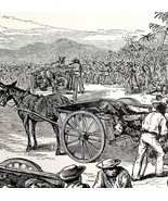 Death Cart Virginius Crew Victorian 1898 Print Cuba&#39;s Freedom Spanish Wa... - $54.66 CAD