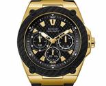 GUESS Comfortable Black Stain Resistant Silicone Watch with Gold-Tone Da... - $181.95