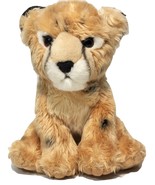 Plush Leopard Cheetah Baby Cub Cat Sitting Realistic Animal Plush Toy 8.5&quot; - $34.28 CAD