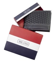 New Vegan Leather Bifold Men's Wallet in gift box  - $13.87
