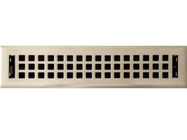 Vent Cover 2x14 inch, Square Design, Brushed Nickel Finish, Heavy Duty F... - $18.41