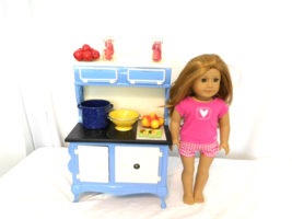 American Girl Doll Truly Me 2008 + American Girl Kit’s Cookstove and Produce &amp; P - £96.99 GBP