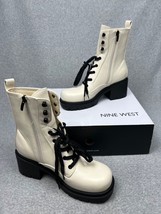 Y2k Nine West Platform Chunky Combat Boots Womens Lace Up 9.5 Gothic Punk - £59.15 GBP