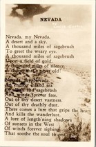 Nevada Poem by Leslie Curtis RPPC Scenic View c1940-50s Postcard W12 - £7.80 GBP