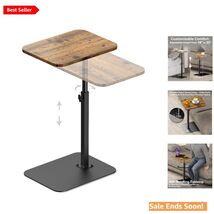 Versatile Swivel Sofa Tray Table - Natural Wood Finish, Perfect for Smal... - $87.07